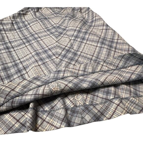 Pendleton Blue Plaid Maxi Wool Skirt Classic Vintage pockets 6/8 - Picture 8 of 10